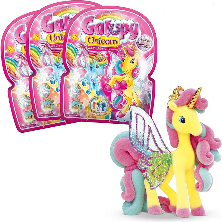 CRAZE GALUPY Unicorn Wunderschöne Einhorn Pferdefiguren 3er Set 27738, Verschiedene Farbvariationen, 3