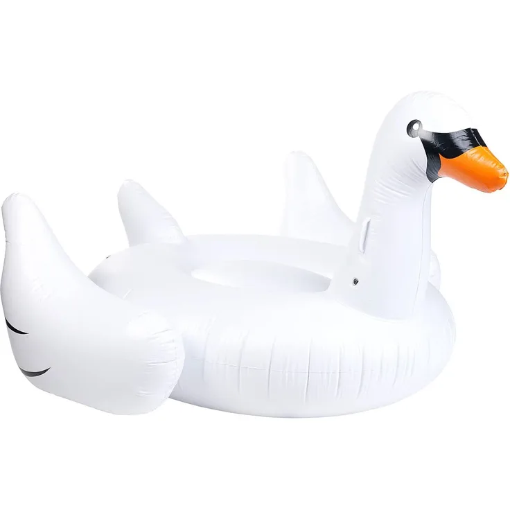 infactory Aufblasbare Tiere: Aufblasbarer XXL-Schwan, Badeinsel, 177 x 165 x 110 cm, bis 90 kg (Aufblasbare Schwimmtiere XXL)