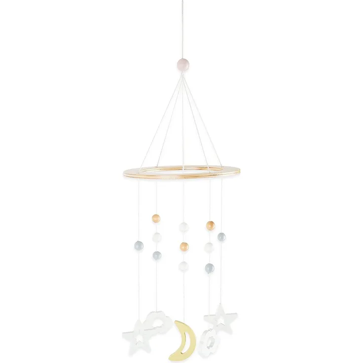Bieco Baby Mobile Ø ca. 15 cm | Edition Kosmos aus Holz | Mobile Baby Mädchen/Mobile Baby Junge | Babybett Spielzeug | Mobile Baby Holz | Geeignet Als Mobile Wickeltisch, Kinderbett, Wiege