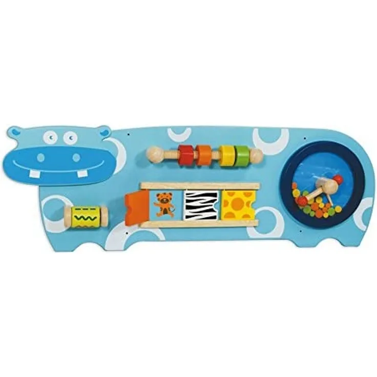 Bartl I'm Toy 100398 Wandspiel Hippo Motorikspiel für Kinderzimmer, Wartezimmer, Kinderkrippe