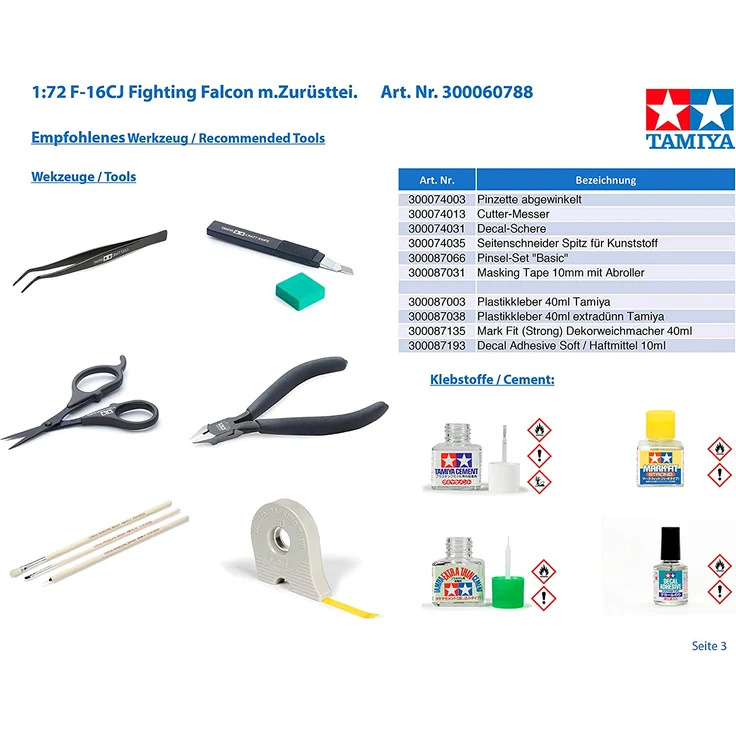 Tamiya Lockheed Martin F-16 CJ Block 50 Fighting Falcon 1:72 (300060788) – Bild 9