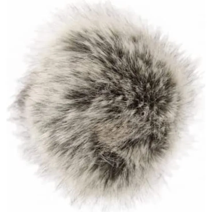 Pompon Kunstfell schwarz-natur