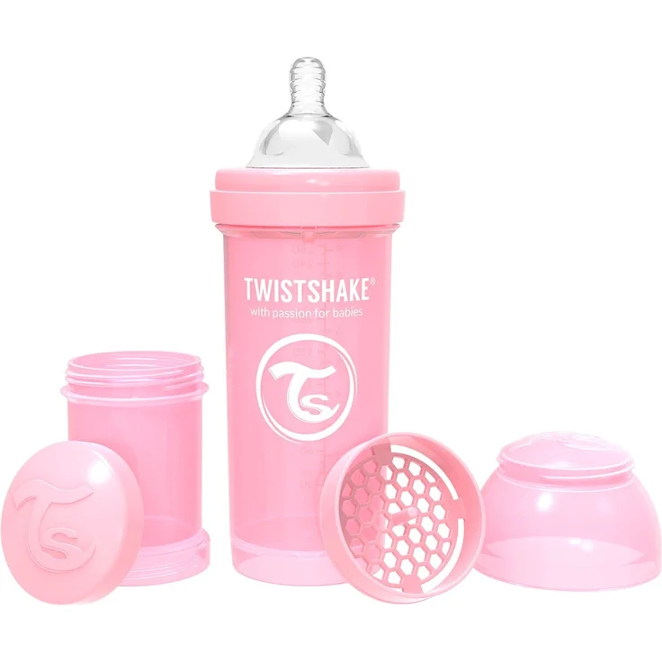 Vital Innovations 78255 Trinkflasche Twistshake Anti-Kolik, 260 ml, rosa – Bild 1