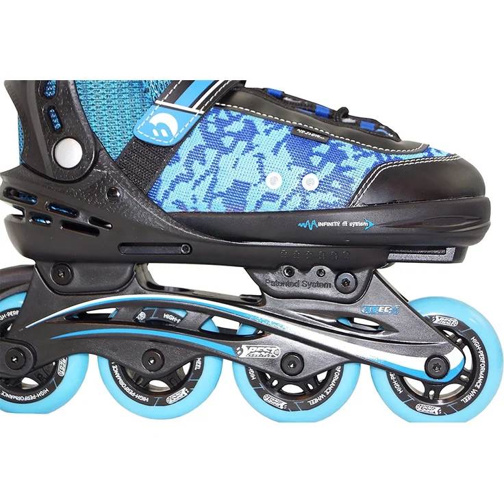Best Sporting Inline Skates Größe verstellbar, ABEC 5 Carbon, blau pink blau/schwarz, 35-40 – Bild 5