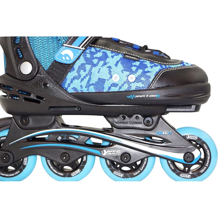 Best Sporting Inline Skates Größe verstellbar, ABEC 5 Carbon, blau pink blau/schwarz, 35-40 – Bild 2