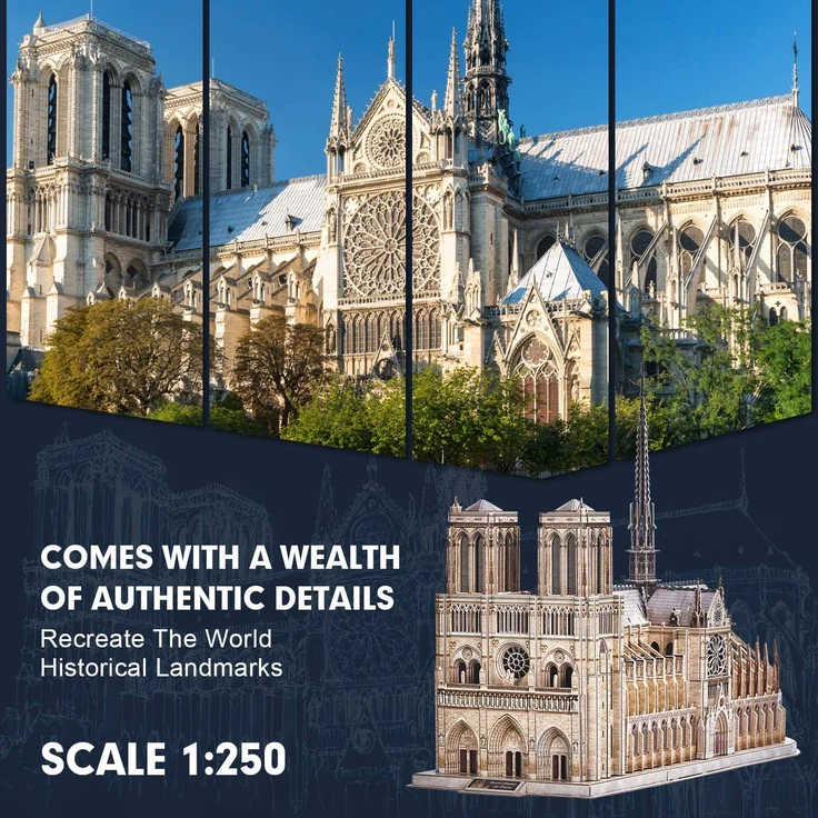 Cubic Fun - 3D Puzzle Notre Dame De Paris Frankreich Special Edition – Bild 4