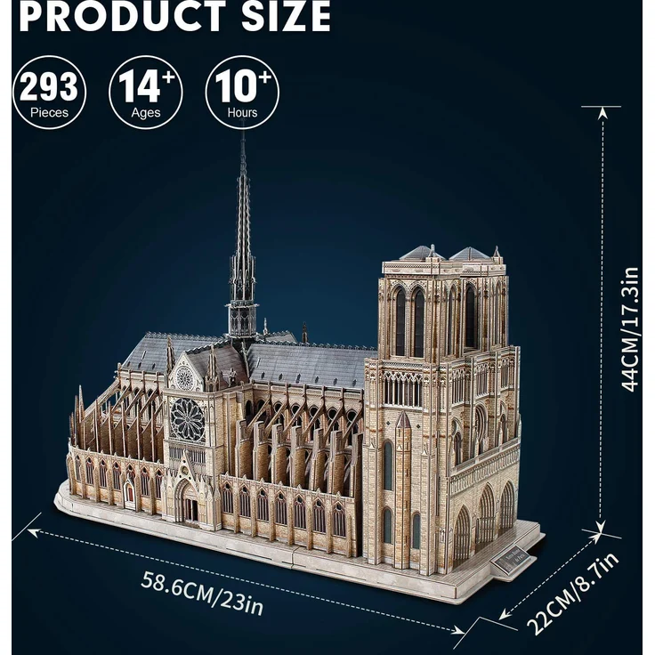 Cubic Fun - 3D Puzzle Notre Dame De Paris Frankreich Special Edition – Bild 8