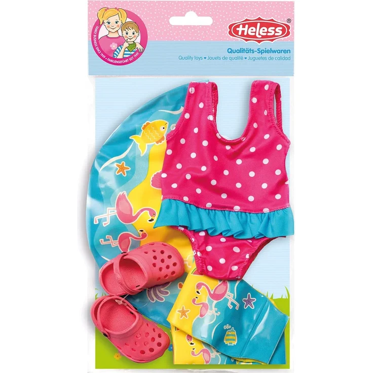 Badeset Puppen rosa, blau 35-45 cm – Bild 2