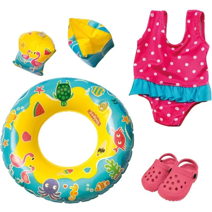 Badeset Puppen rosa, blau 35-45 cm – Bild 1