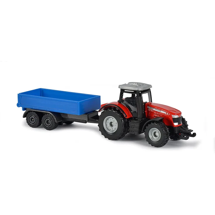 Majorette Trailer Assortment, Spielzeugauto mit Anhänger, Die-Cast Fahrzeug, Federung, Türen zum Öffnen, Freilauf, 6 versch. Modelle, Lieferung: 1 Stück, zufällige Auswahl, 13 cm – Bild 4