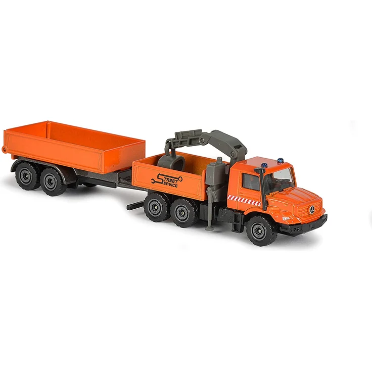Majorette Trailer Assortment, Spielzeugauto mit Anhänger, Die-Cast Fahrzeug, Federung, Türen zum Öffnen, Freilauf, 6 versch. Modelle, Lieferung: 1 Stück, zufällige Auswahl, 13 cm – Bild 6