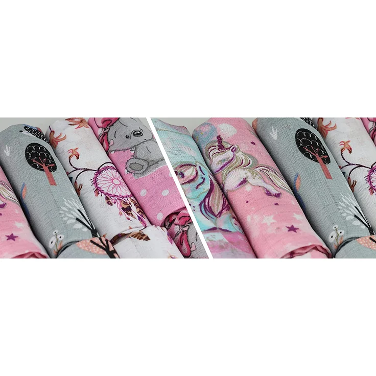Mulltücher - Mullwindeln - 10er Pack 70x80 cm - Stoffwindeln, MADE IN EU, schadstoffgeprüft - Spucktücher Set für Mädchen – Baby Mullwindeln- Rosa - OEKO-TEX zertifiziert – Bild 3