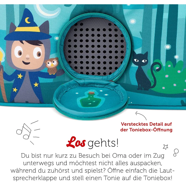 Tonies 'HörSpiel-Transporter Unter dem Zaubermond', zum Transport der Toniebox und der Toniefiguren – Bild 4