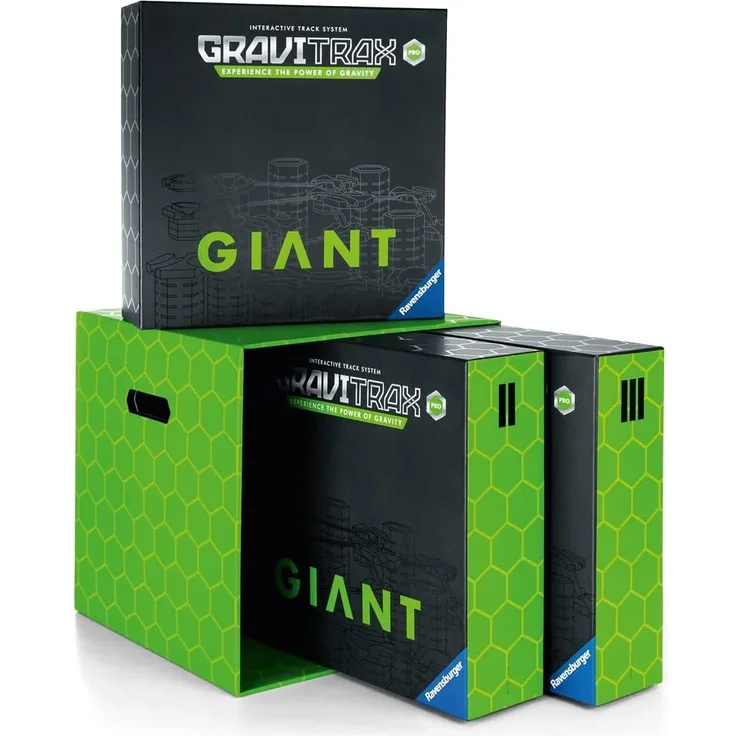 Ravensburger 27023 - GraviTrax PRO Starter-Set Giant - Erweiterbare Kugelbahn für Kinder, Interaktive Murmelbahn, Lernspielzeug und Konstruktionsspielzeug ab 8 Jahren [Exklusiv bei Amazon]