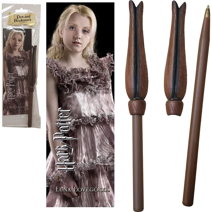 Harry Potter Kugelschreiber: Luna Lovegood Zauberstab mit Lesezeichen