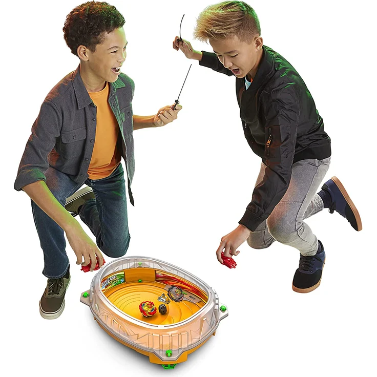 Hasbro Beyblade Burst QuadDrive Cosmic Vector Battle Set − Beystadium-Arena, 2 Kreisel und 2 Starter, für Kinder ab 8 Jahren, Multi – Bild 4