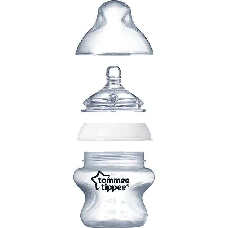 Tommee Tippee Babyflasche Closer to Nature, Ventil Anti-Kolik, Weicher Sauger, 0+ Monate, 150ml – Bild 2