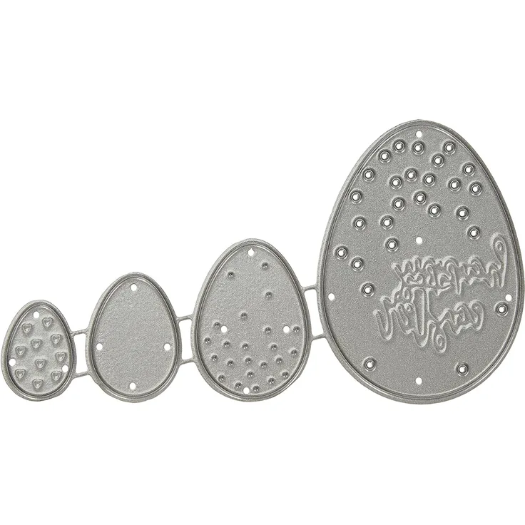 Rayher 50156000 Stanzschablonen Set: Ostereier, farblos, 1,5-4,5cm x 1,1-3,2cm