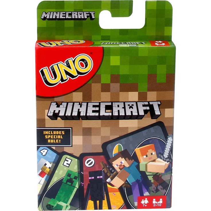 Mattel Games FPD61 - UNO Minecraft Edition, Gesellschaftsspiel, tolles Geschenk ab 7 Jahren – Bild 1