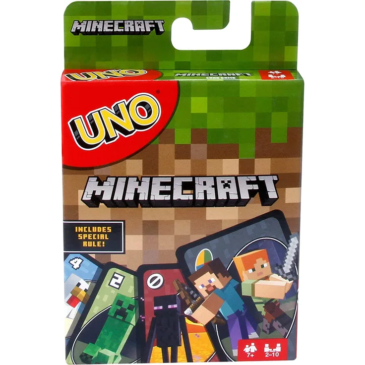 Mattel Games FPD61 - UNO Minecraft Edition, Gesellschaftsspiel, tolles Geschenk ab 7 Jahren