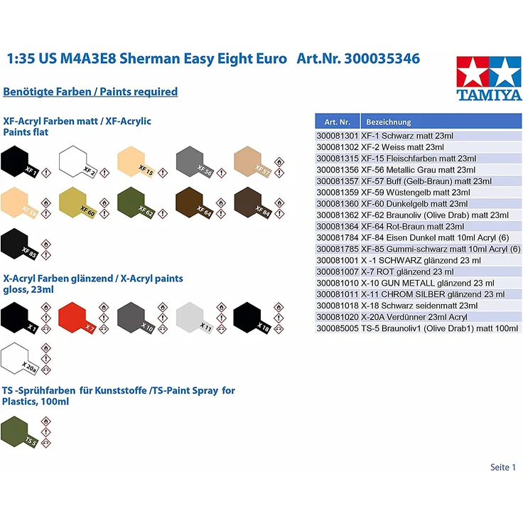 Tamiya US Tank M4A3E8 Sherman Easy Eight (586962) – Bild 3