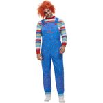 Smiffys 50265XL Chucky-Kostüm, offizielles Lizenzprodukt, für Herren, Blau, XL, 116,8-122 cm