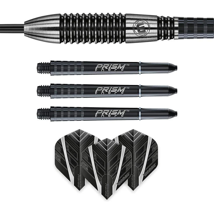 WINMAU Blackout 2: 26g Profi Wolfram Steeltip Dartpfeile Set mit Flights und Schäfte – Bild 6