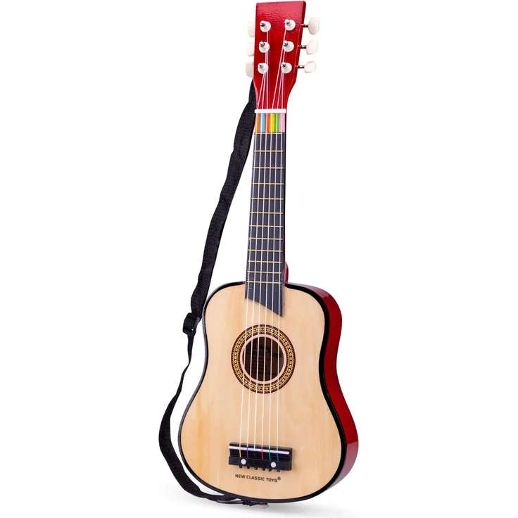 New Classic Toys - 10304 - Musikinstrument - Spielzeug Holzgitarre - Deluxe - Naturell, Kinder (Unisex) – Bild 4