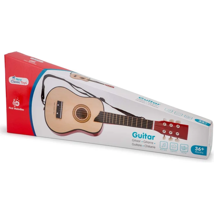 New Classic Toys - 10304 - Musikinstrument - Spielzeug Holzgitarre - Deluxe - Naturell, Kinder (Unisex) – Bild 14
