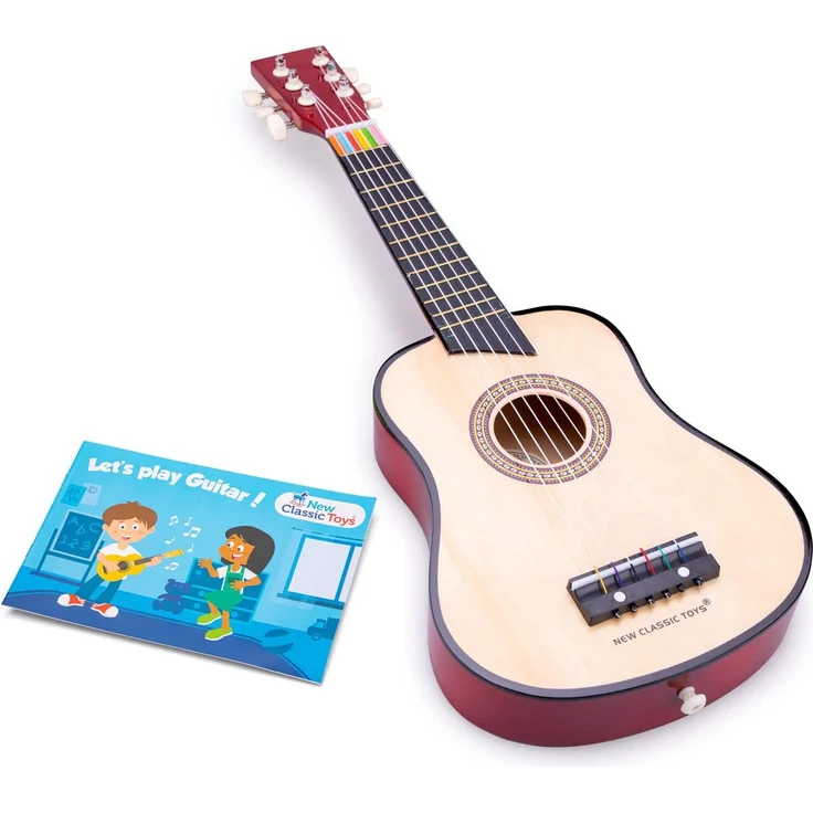 New Classic Toys - 10304 - Musikinstrument - Spielzeug Holzgitarre - Deluxe - Naturell, Kinder (Unisex) – Bild 1