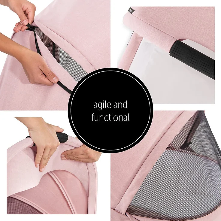 hauck Kinderwagenaufsatz Colibri Melange Rose – Bild 5