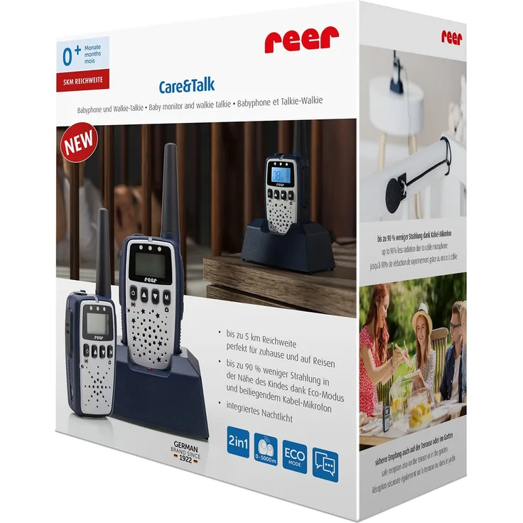 Reer 'Care&Talk' Babyphone und Walkie-Talkie, bis zu 5 km Reichweite