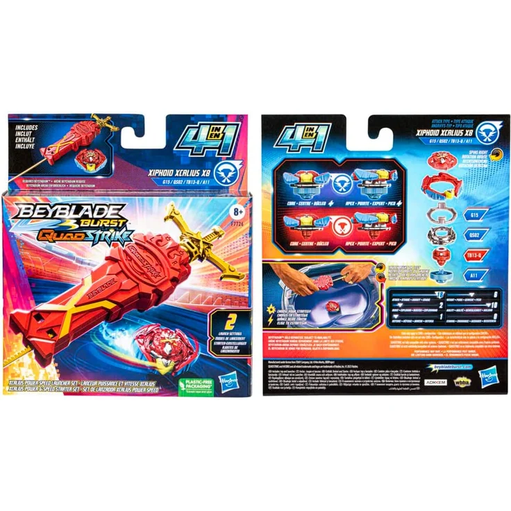 Hasbro F7726EU4 Beyblade QS XCALIUS POWER SPEED Launcher Pack – Bild 4