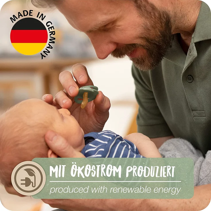 NUK for Nature Babyschnuller | 6-18 Monate | Nachhaltige Gummischnuller | Über 98 % natürliche Rohstoffe | Terrakottarot | 2 Stück – Bild 5