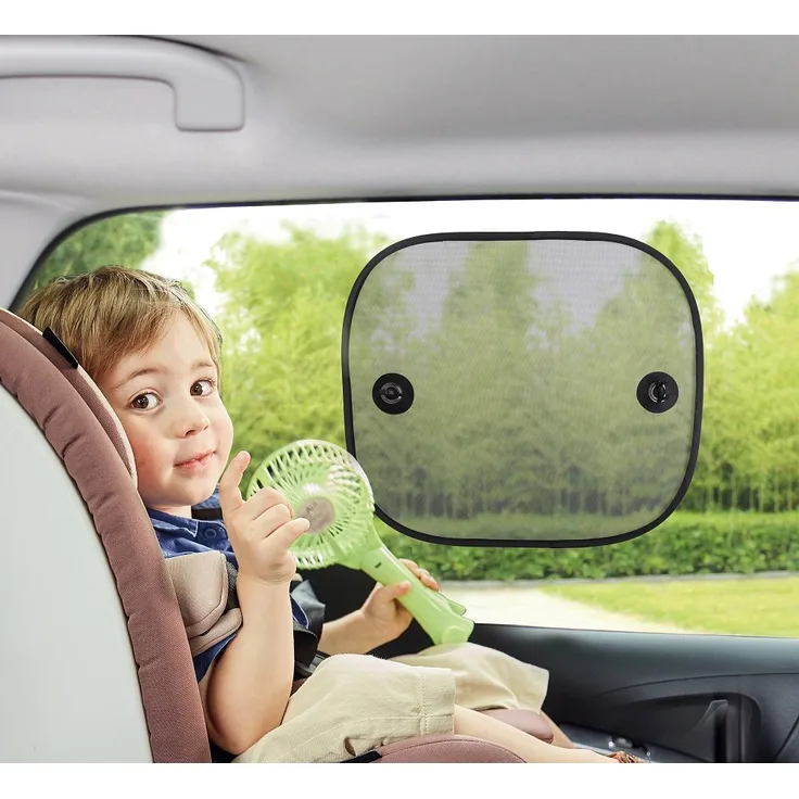 Auto-Sonnenblenden Polyester/Gummi schwarz 2 Stück