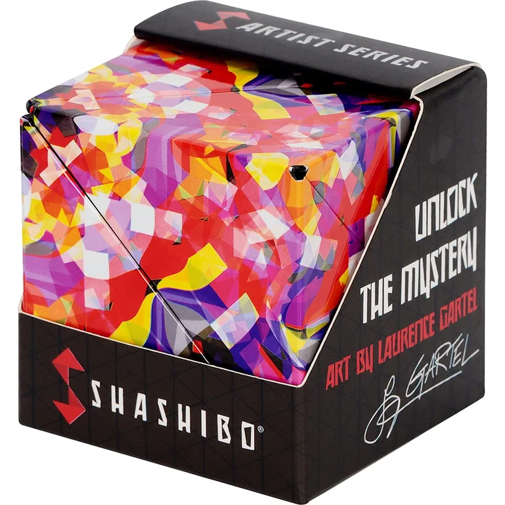 SHASHIBO Formwechsel Zauberwürfel - Preisgekrönt, Patentiert - Anti Stress Spielzeug - 36 Seltenerdmagnete - 3D Infinity Cube - Shashibo Magnetwürfel in Über 70 Formen Verwandelbar (Confetti) – Bild 1