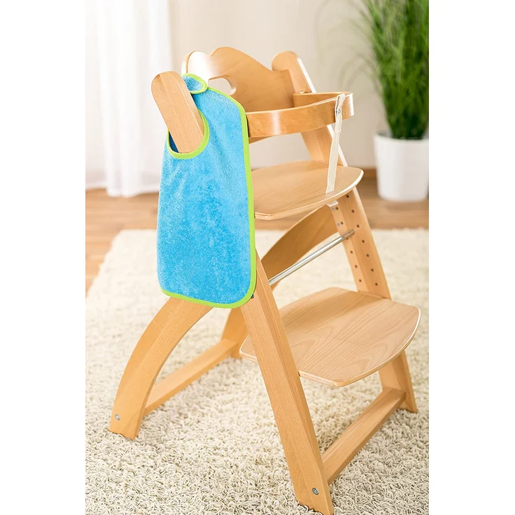 Wörner 2er Set - Baby Lätzchen/Kinderlätzchen mit Druckknopf/Größenverstellbar/Extra groß/Sehr saugfähig/Öko-Tex schadstoffgeprüft / 100% Baumwolle (Blau/Grün) – Bild 8