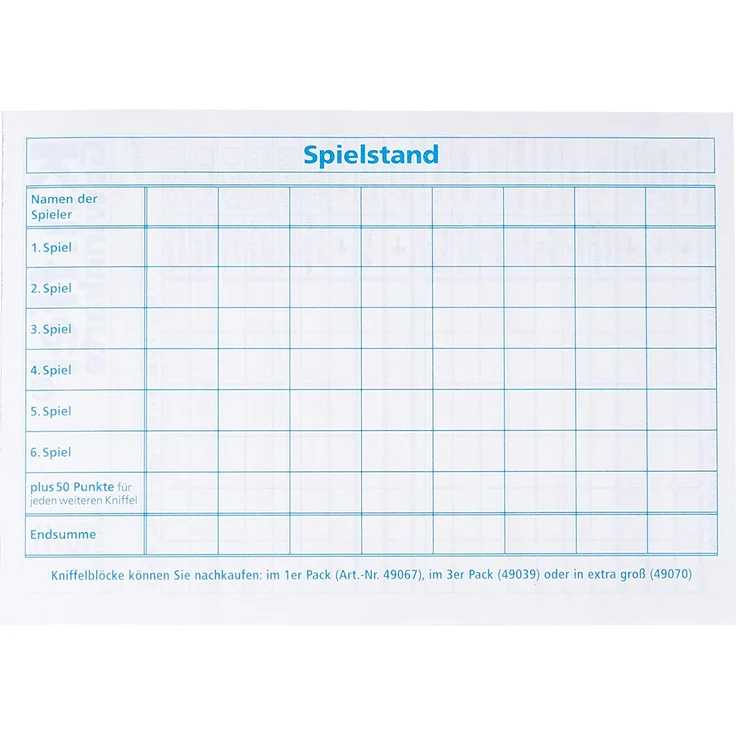 Schmidt Spiele - Kniffel - Großer Kniffelblock – Bild 5