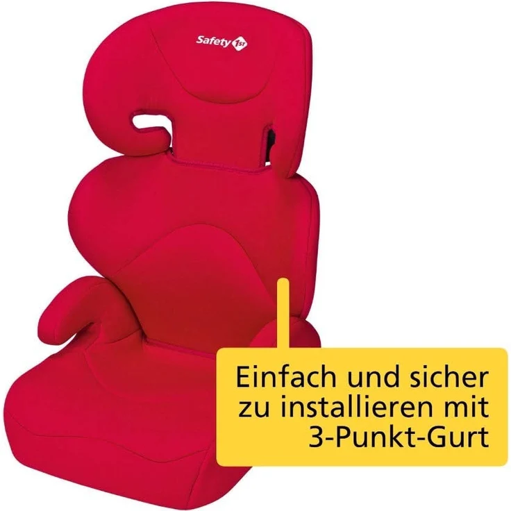 Safety 1st Road Safe Kindersitz, mit Verstellbarer Kopfstütze und Rückenlehne, Komfortabler Gruppe 2/3 Autositz (15-36 kg), Nutzbar ab ca. 3,5 bis 12 Jahre, Full Red (rot) – Bild 4