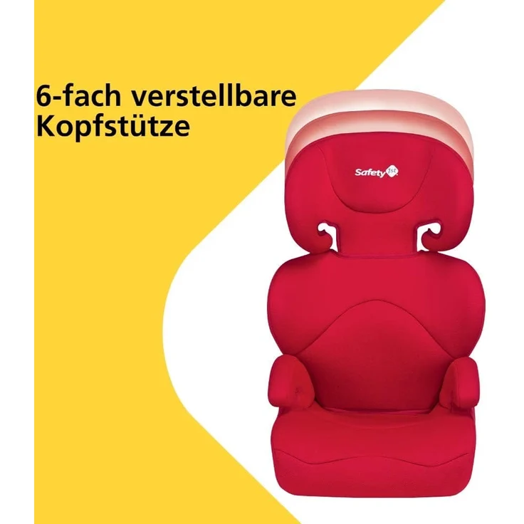 Safety 1st Road Safe Kindersitz, mit Verstellbarer Kopfstütze und Rückenlehne, Komfortabler Gruppe 2/3 Autositz (15-36 kg), Nutzbar ab ca. 3,5 bis 12 Jahre, Full Red (rot) – Bild 2
