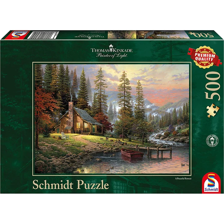 Schmidt Spiele Puzzle Thomas Kinkade Haus in den Bergen 500 Teile – Bild 3