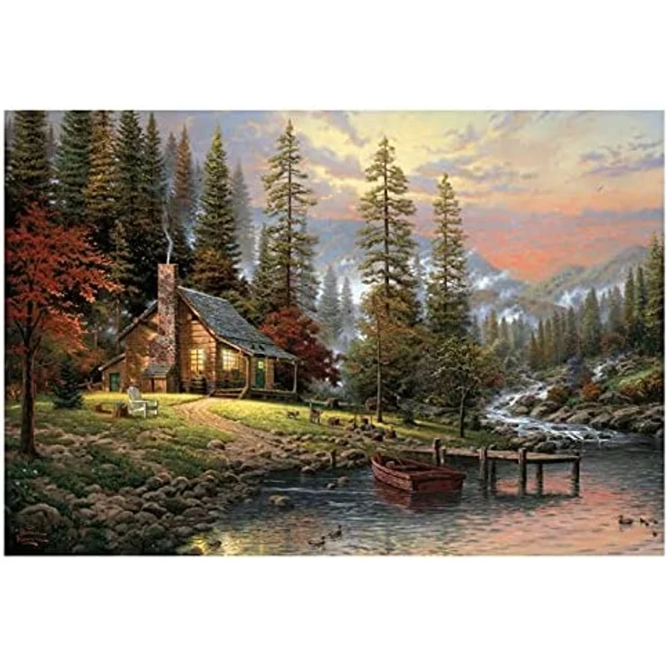 Schmidt Spiele Puzzle Thomas Kinkade Haus in den Bergen 500 Teile – Bild 4