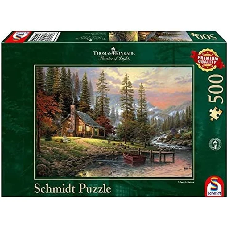 Schmidt Spiele Puzzle Thomas Kinkade Haus in den Bergen 500 Teile – Bild 1