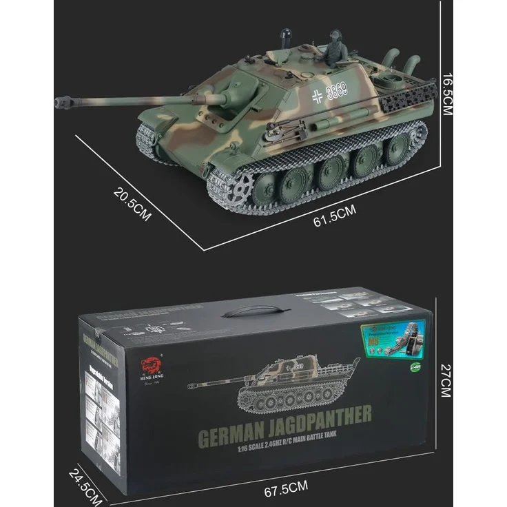 Ferngesteuerter Panzer "Jagdpanther" Heng Long 1:16 mit Rauch&Sound und Stahlgetriebe - V7. 0 - 2,4Ghz -PRO – Bild 9