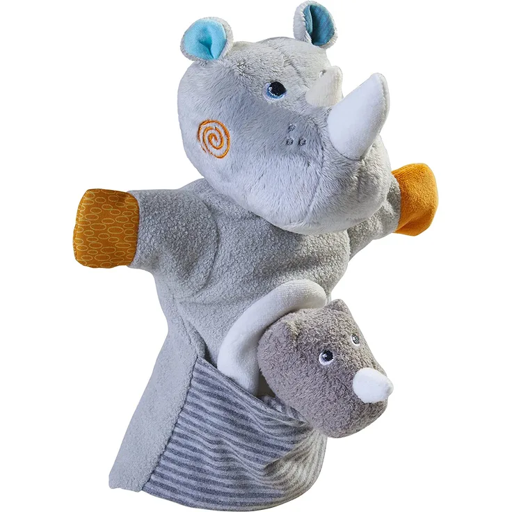 HABA Handpuppe Nashorn mit Baby