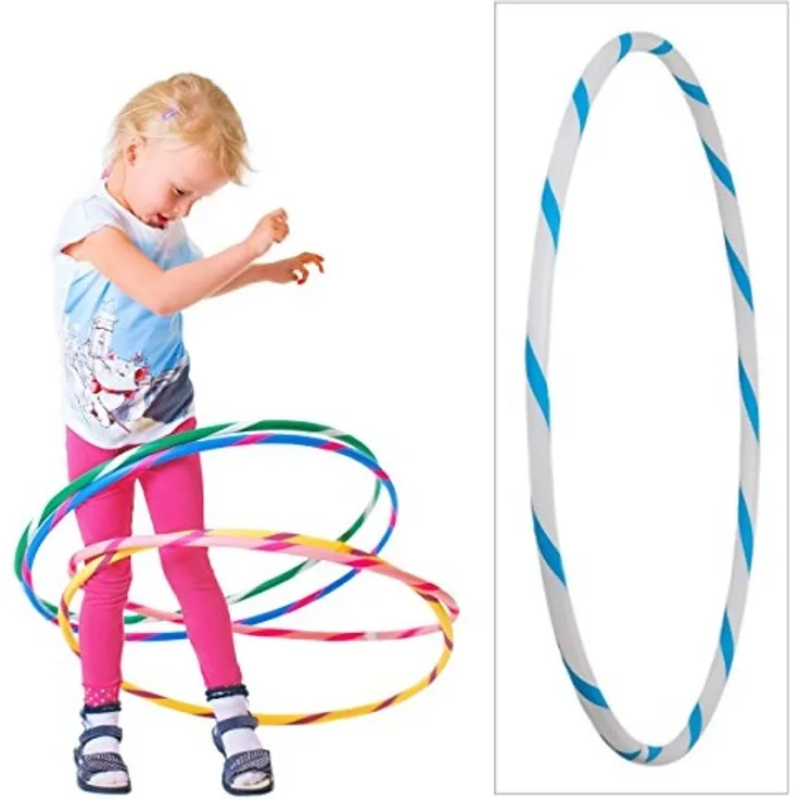 Bunter Kinder Hula Hoop für kleine Profis, Ø60cm, Weiss-Blau
