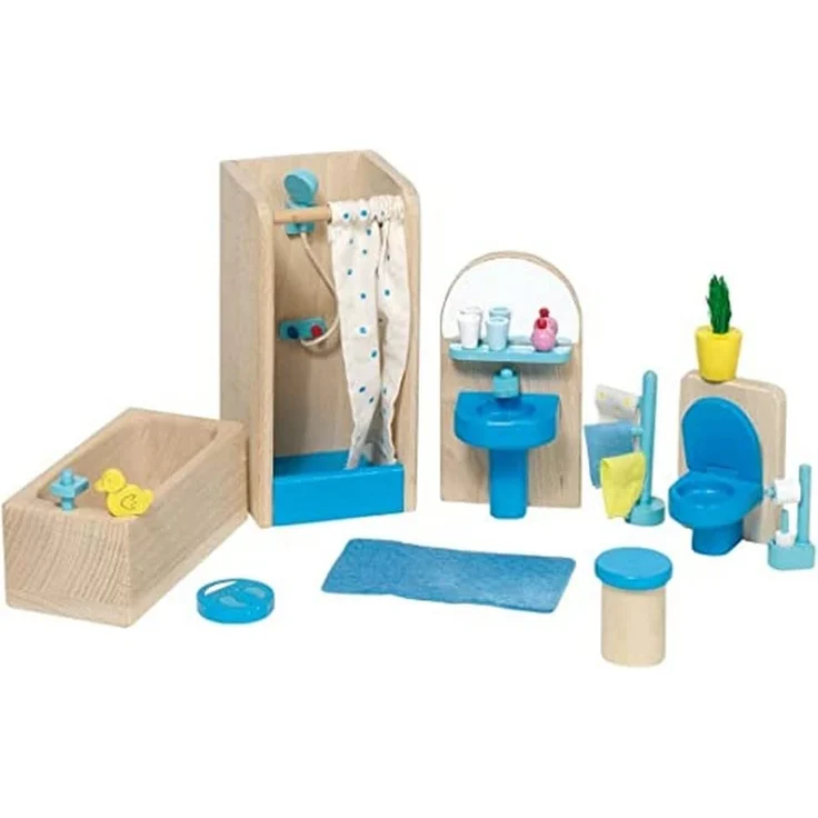 Goki 51903 - Badezimmer Puppenhausmöbel , 17-teilig - Preisvergleich – Bild 1