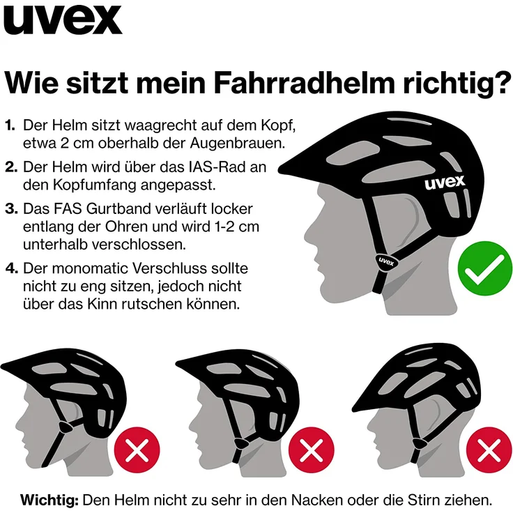 Uvex Kids hlmt 4 cc FahrradHelm, anthrazit matt, 55-58 cm – Bild 6