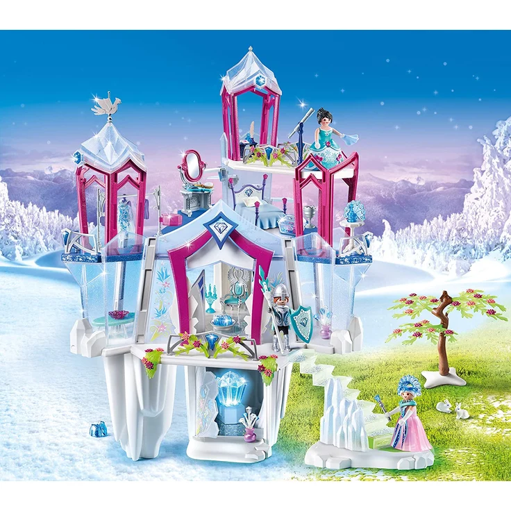 PLAYMOBIL Magic 9469 Funkelnder Kristallpalast mit Leuchtkristall, Inkl. Farbwechsel-Kleidung, Ab 4 Jahren – Bild 3
