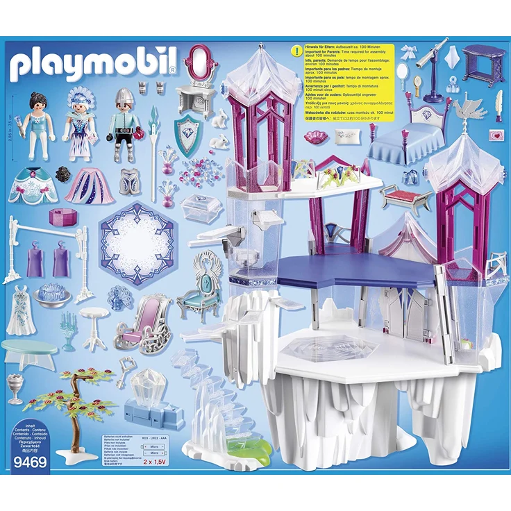 PLAYMOBIL Magic 9469 Funkelnder Kristallpalast mit Leuchtkristall, Inkl. Farbwechsel-Kleidung, Ab 4 Jahren – Bild 8